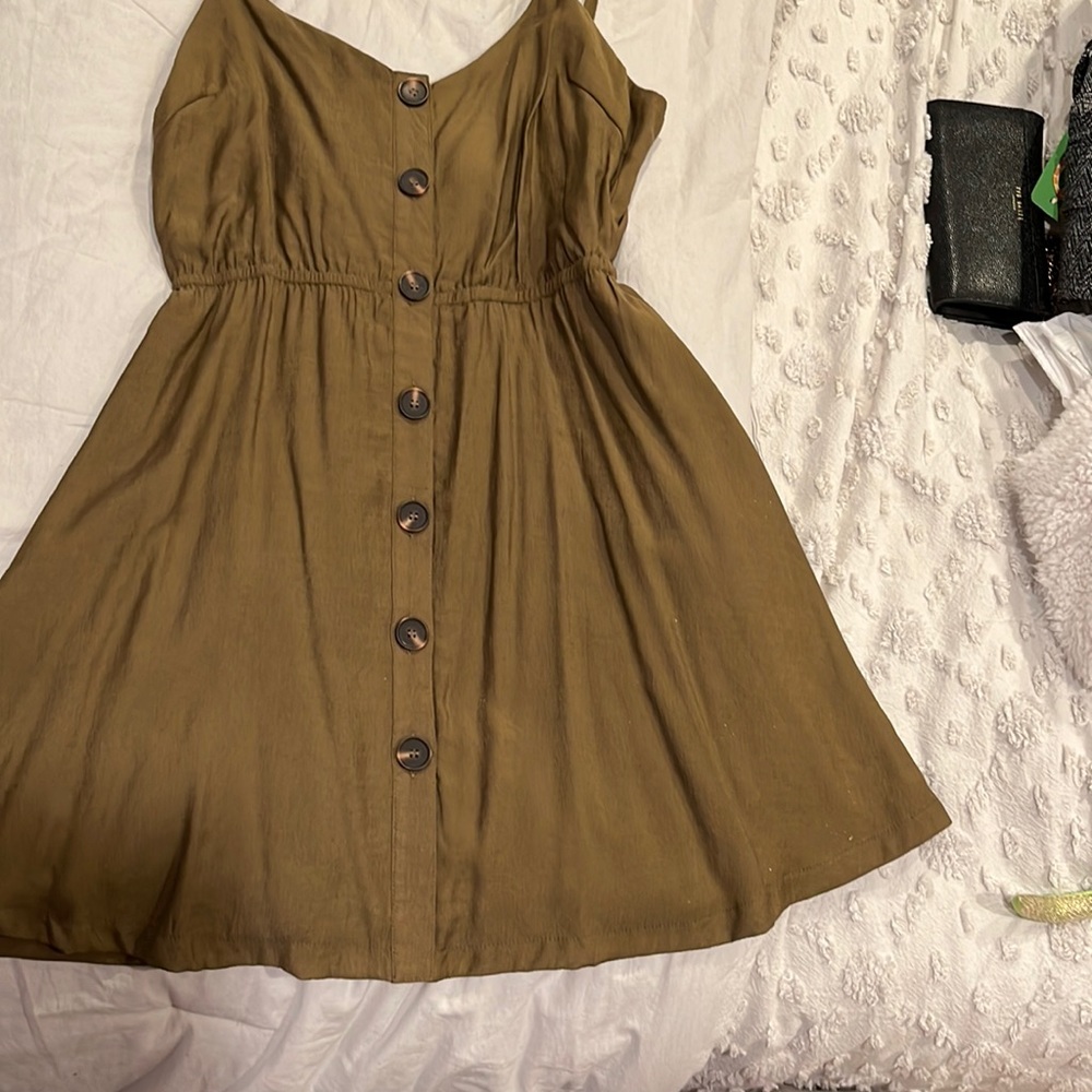 Lush mini dress in olive green
